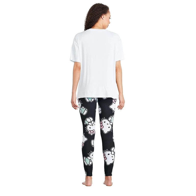 Pyjama 2 pièces Hello Kitty pour femmes Tailles TP–TG