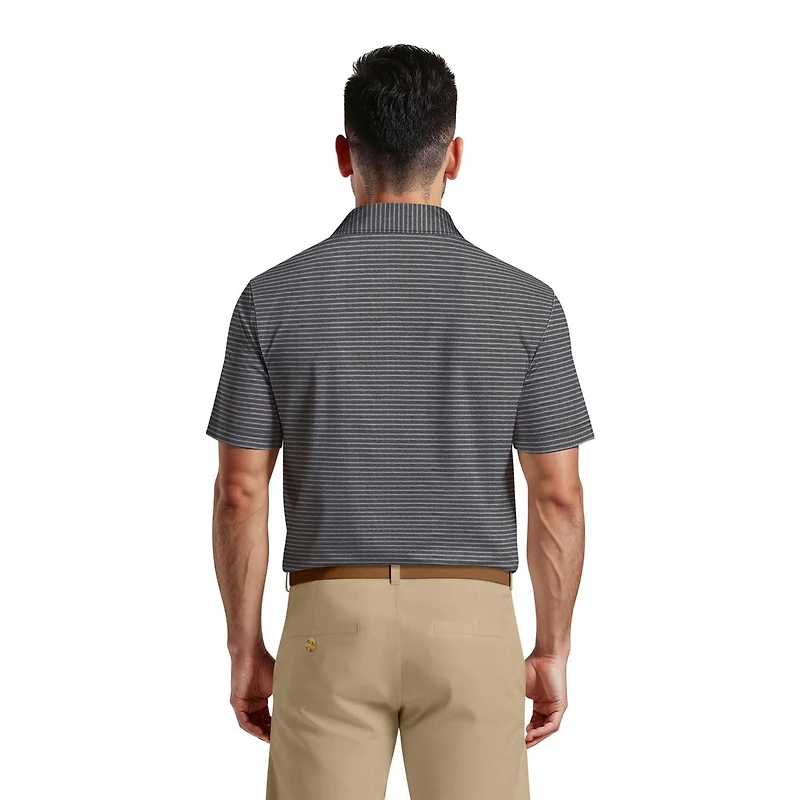 Polo de Golf Homme Manches Courtes Ben Hogan Performance Imprimé Rayures Heather Pour