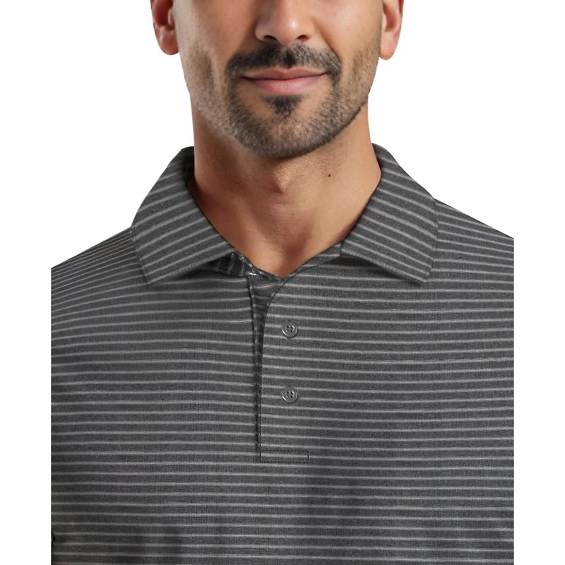 Polo de Golf Homme Manches Courtes Ben Hogan Performance Imprimé Rayures Heather Pour