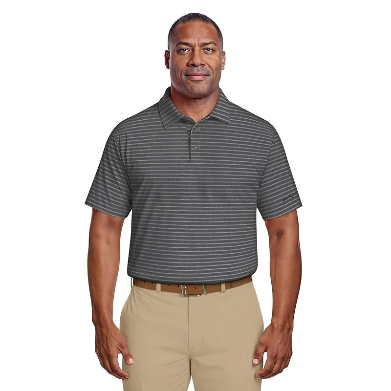 Polo de Golf Homme Manches Courtes Ben Hogan Performance Imprimé Rayures Heather Pour