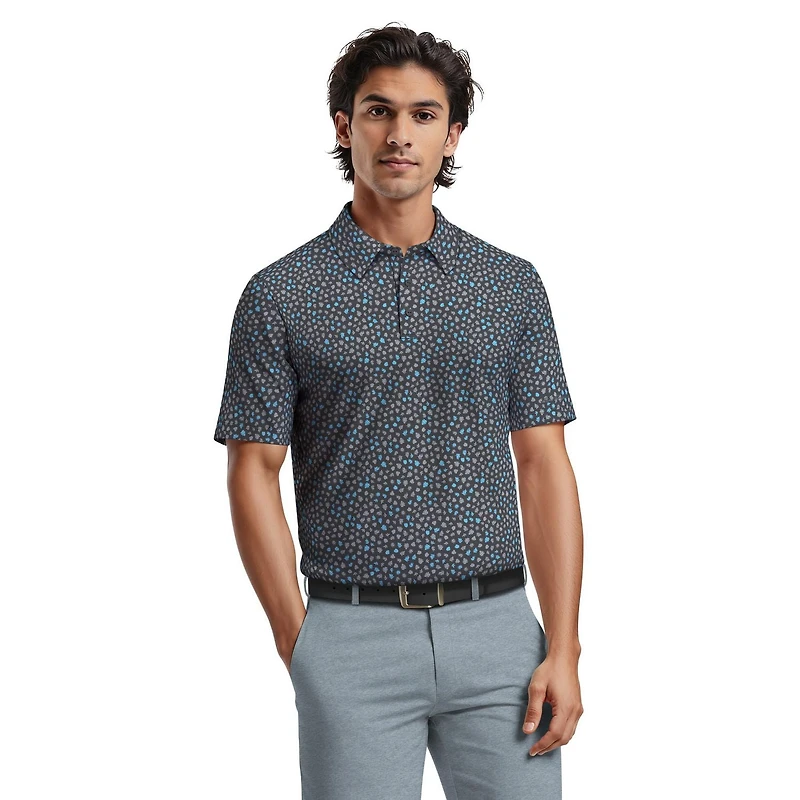 Polo de Golf Homme Manches Courtes Ben Hogan Performance Imprimé Feuilles Micro Automne Pour