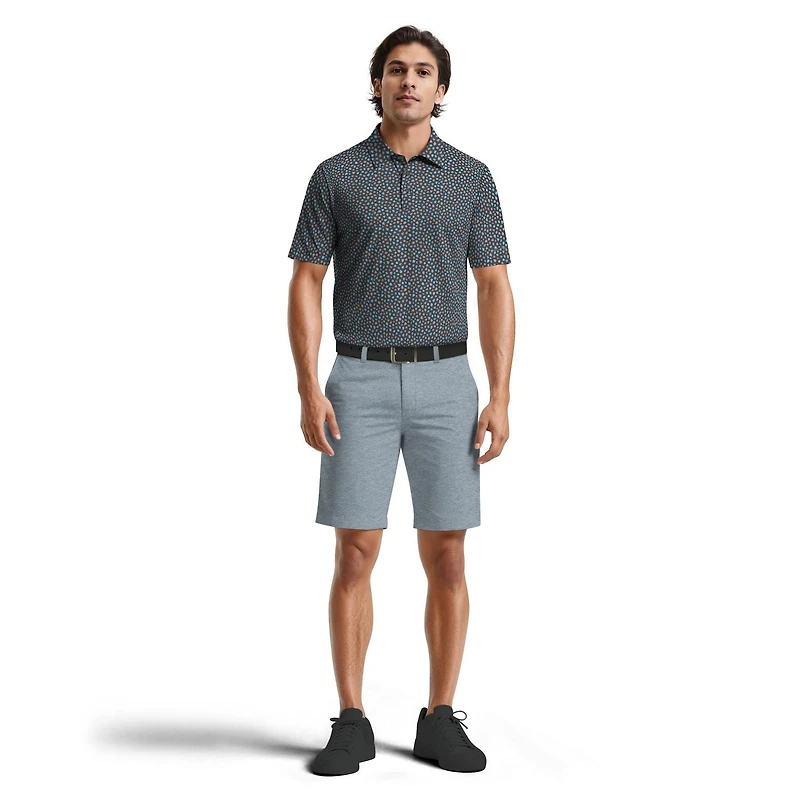 Polo de Golf Homme Manches Courtes Ben Hogan Performance Imprimé Feuilles Micro Automne Pour