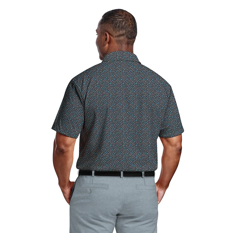 Polo de Golf Homme Manches Courtes Ben Hogan Performance Imprimé Feuilles Micro Automne Pour