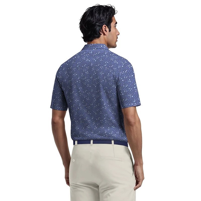 Ben Hogan Performance Men's Fall Micro Leaf Print Golf Polo Shirt,