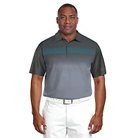 Ben Hogan Performance Men's Heather Asymmetrical Print Golf Polo Shirt,