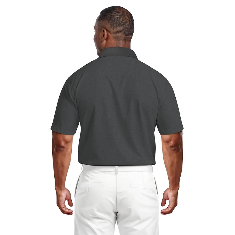 Ben Hogan Performance Men's Heather Asymmetrical Print Golf Polo Shirt,