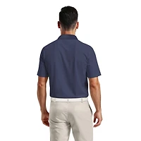 Ben Hogan Performance Men's Heather Asymmetrical Print Golf Polo Shirt