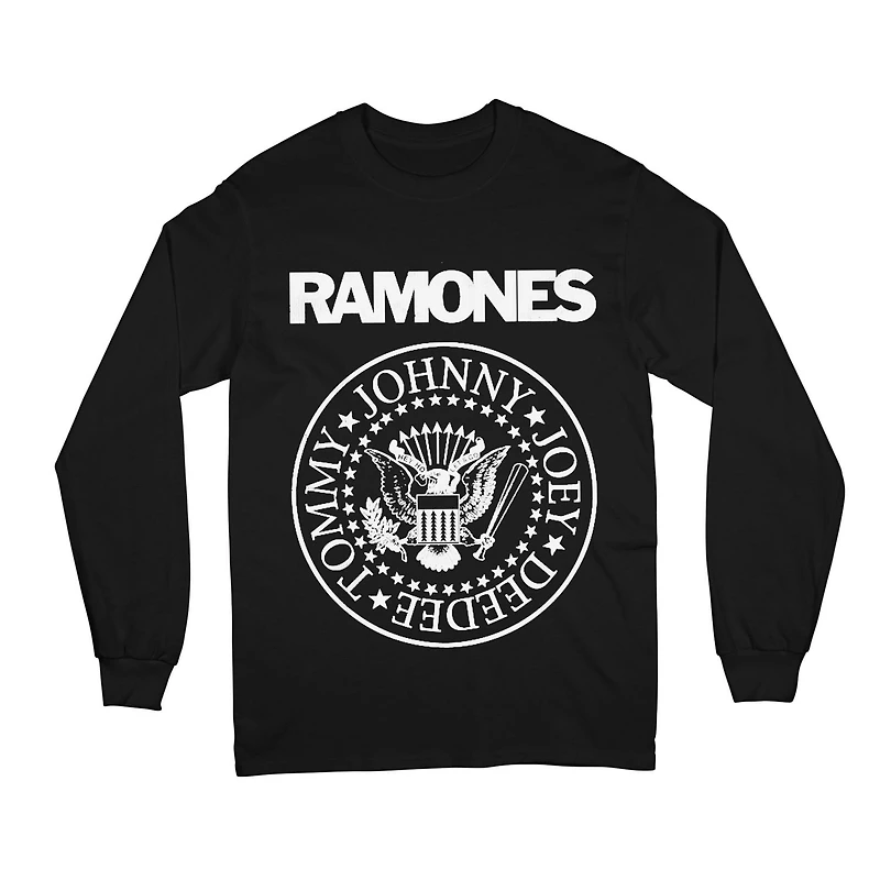 Ramones Forever Jumbo Logo Long Sleeve Black Tee