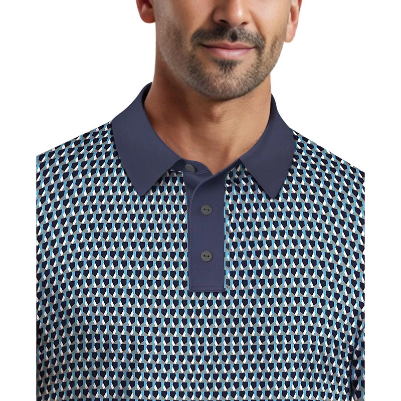 Polo de Golf Homme Manches Courtes Ben Hogan Performance à Grande Impression Géo