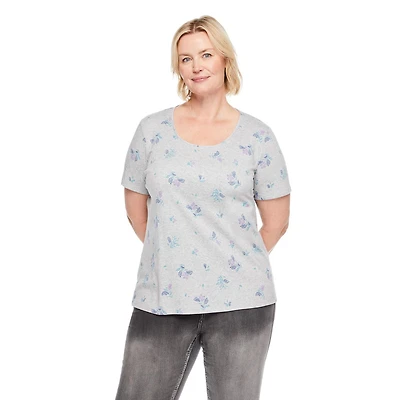 Iyla Plus Women's Interlock Crew Neckline Tee