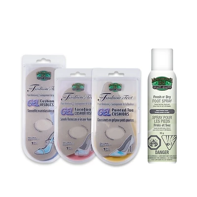 Semelles intérieures 3/4 coussinées en gel pour les pieds, coussin pour l'avant-pied en gel pour les pieds - Bout arrondi, coussin en gel pour l'avant-pied - Bundle de pulvérisation pour les orteils et les pieds