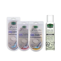 Semelles intérieures 3/4 coussinées en gel pour les pieds, coussin pour l'avant-pied en gel pour les pieds - Bout arrondi, coussin en gel pour l'avant-pied - Bundle de pulvérisation pour les orteils et les pieds