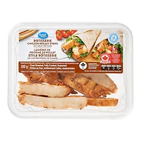 Lanières de poitrine de poulet entièrement cuites Great Value au style rôtisserie