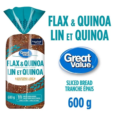 Great Value Flax & Quinoa Multigrain Loaf, 600 g