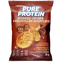 PURE PROTEIN POPPED CRISPS HICKORY BBQ 36G, High protein and great taste!
