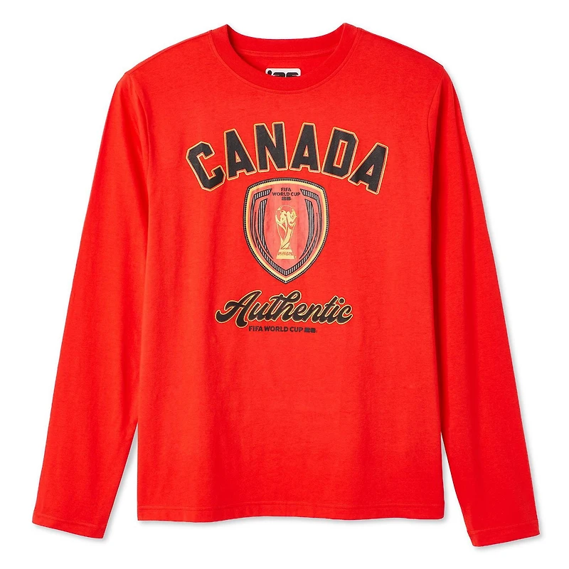 FIFA Men's Canada Long Sleeve Tee, Sizes S-2XL
