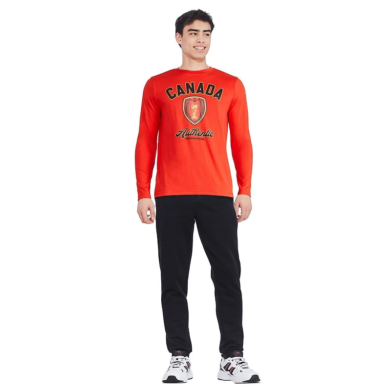 T-shirt à manches longues Canada FIFA pour hommes Tailles P-2XL