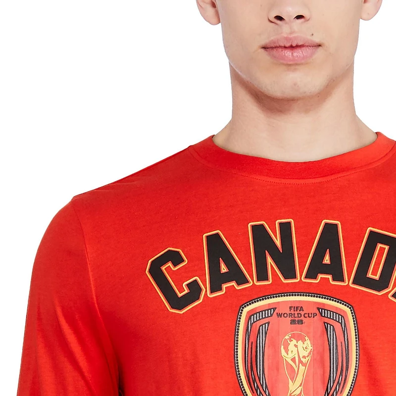 T-shirt à manches longues Canada FIFA pour hommes Tailles P-2XL