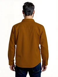 John Deere Men’s Solid Brushed Twill Long Sleeve Shirt, S-XL, Shirt