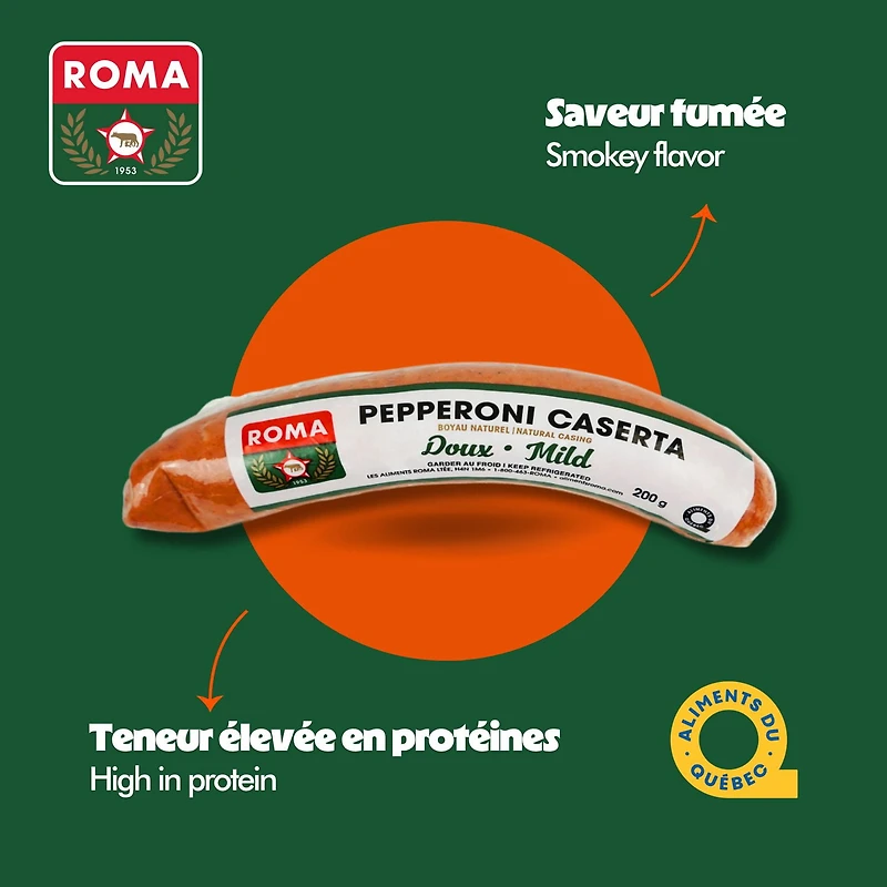 Roma Pepperoni Caserta Mild, Stick 200gr