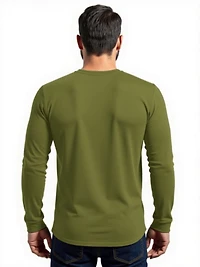 John Deere Warmth Shield™️ T-shirt Henley Thermique à manches longues et poches pour homme, tailles S XL Poche