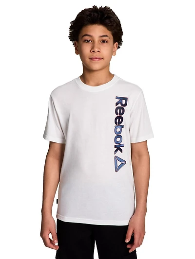 Reebok t-shirt graphique linéaire angulaire pour garçon Tailles 4/5