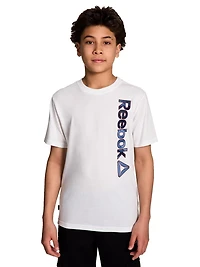 Reebok t-shirt graphique linéaire angulaire pour garçon Tailles 4/5