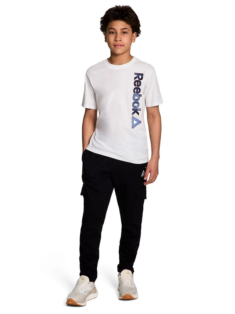 Reebok t-shirt graphique linéaire angulaire pour garçon Tailles 4/5