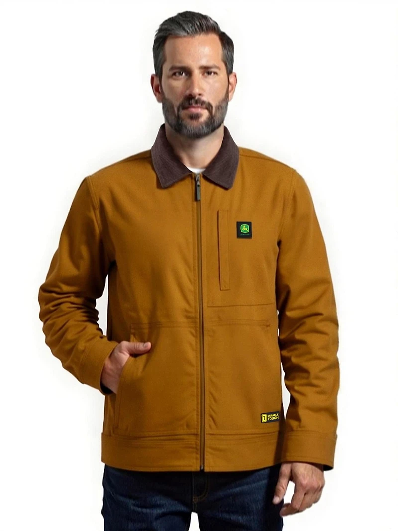 John Deere Men’s Quilted Lined Duck Tractor Jacket, S-XL, Jacket