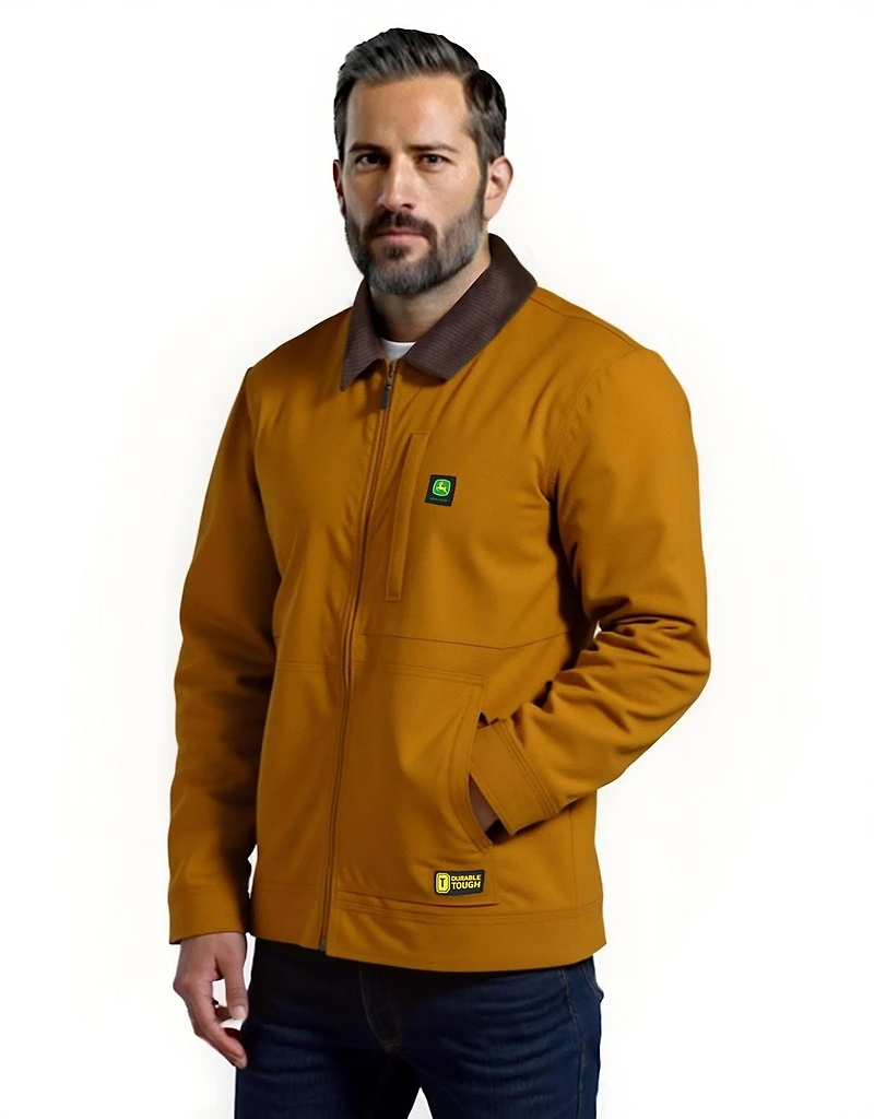 John Deere Men’s Quilted Lined Duck Tractor Jacket, S-XL, Jacket