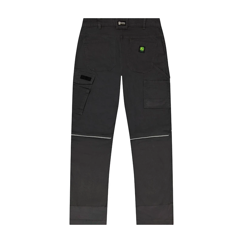 Pantalon de travail utilitaire extensible en toile renforcée pour homme John Deere Pantalon de travail extensible et utilitaire
