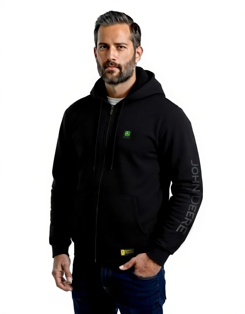John Deere Zip Up Hoodie, Men's Hoodie