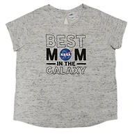 NASA t-shirt à manches roulées femme taille plus