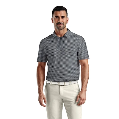 Polo de Golf Homme Manches Courtes Ben Hogan Performance Imprimé Géométrique Intégral Pour