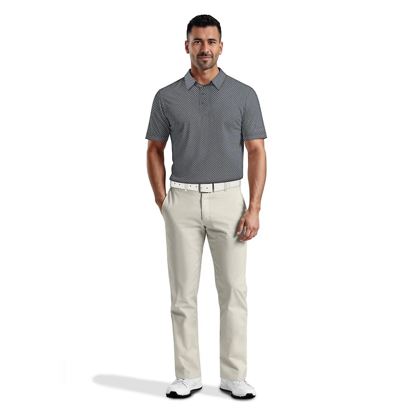 Ben Hogan Performance Men's All-Over Geometric Print Golf Polo Shirt,