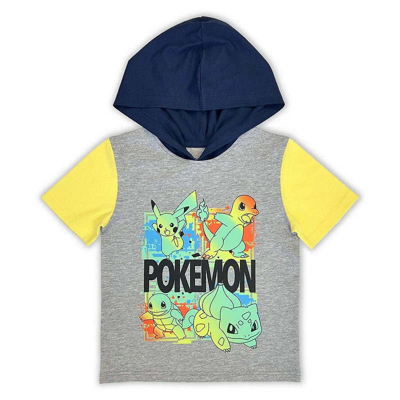 Pokemon Boys short sleeve hooded T-Shirt-shirt