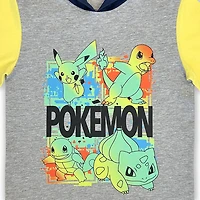 Pokemon T-Shirt avec capuchon à manche courte pour garçons