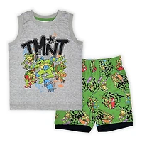 Teenage Mutant Ninja Turtles Ensemble 2 pièces  pyjama débardeur et short sans manches pour garçon