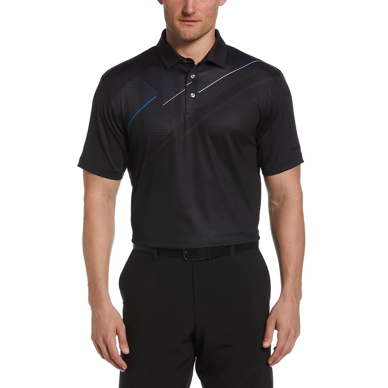 Ben Hogan Polo de golf à imprimé géométrique délavé pour homme