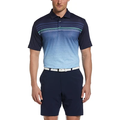 Ben Hogan Polo de golf à rayures multi-dégradés pour homme