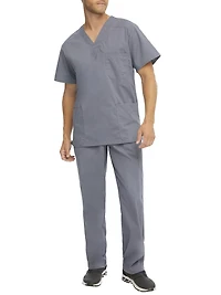 Scrubstar Men's Core Essentials V-Neck Scrub Top