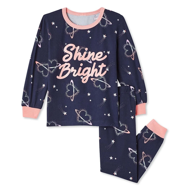 George Toddler Girls' Printed Pajamas 2-Piece Set