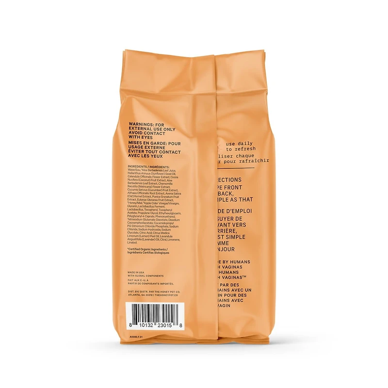 THE HONEY POT COMPANY, NORMAL INTIMATE WIPES- 30CT