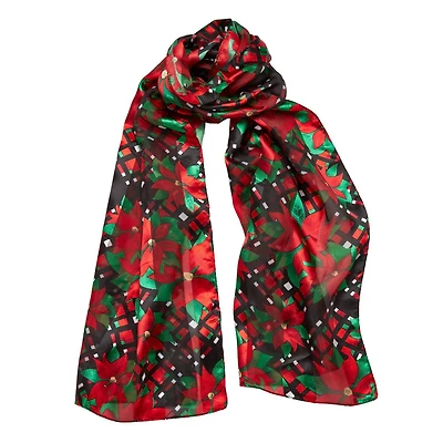 Xmas Poinsettia / Tartan Oblong By George