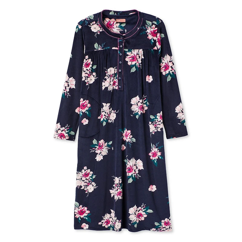 Chemise de nuit en velours Iyla Plus pour femmes