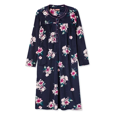 Chemise de nuit en velours Iyla Plus pour femmes