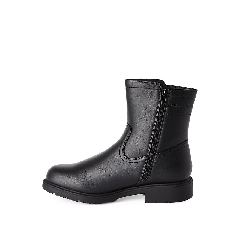 George Men's Side Zip Winter Boots, Wide Width Sizes 8-13