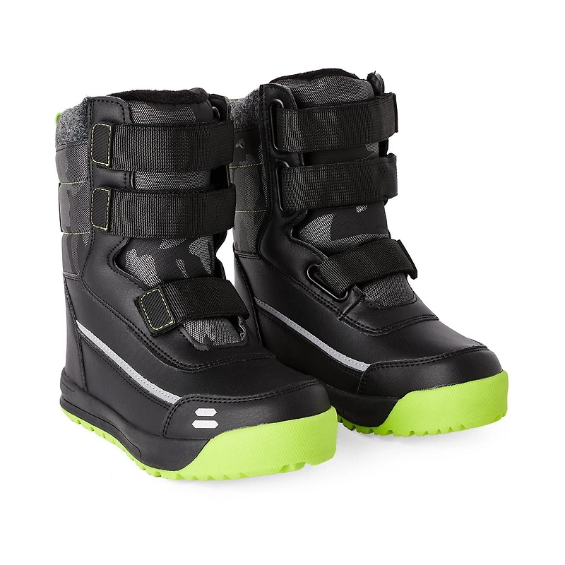 George Boys' Hook and Loop Strap Winter Boots
