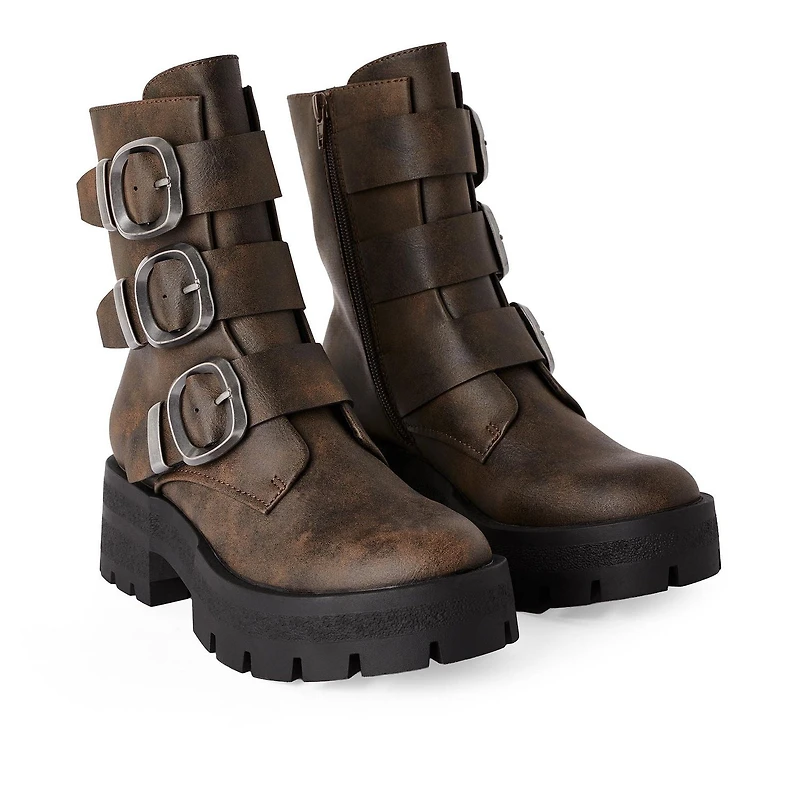 Madden NYC Women's Buckle Detail Boots
