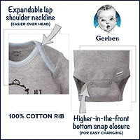 Gerber® Petites filles Ensemble de 3 pièces biologique- Rose